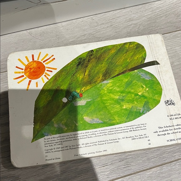 Scholastic The Very Hungry Caterpillar Book - Green and Red - Picture 3 of 3